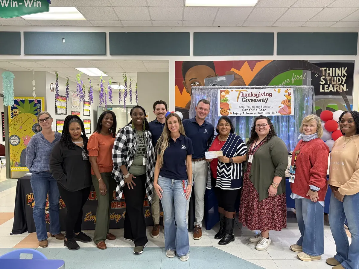 Sanabria Law Thanksgiving food drive in Atlanta